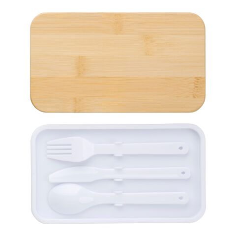 Lunch box double compartiment en PP Maxton blanc | sans marquage | non disponible | non disponible