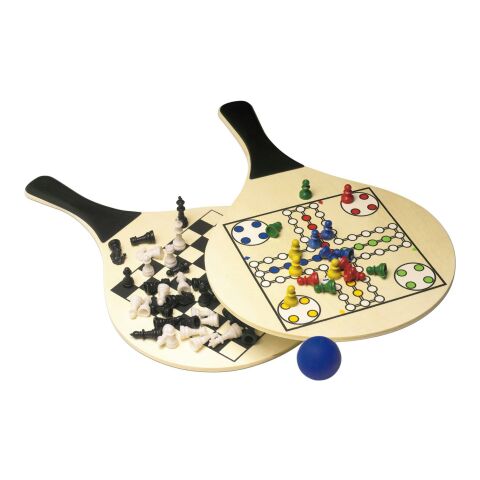 Set de 2 raquettes de plage en bois noir | sans marquage | non disponible | non disponible