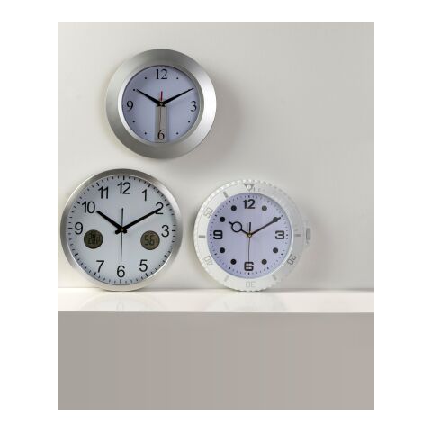 Horloge murale en aluminium argent | sans marquage | non disponible | non disponible