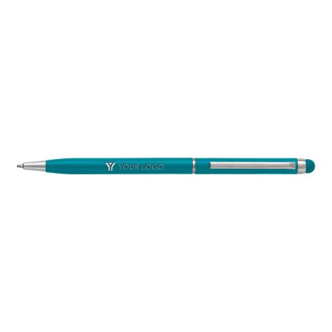 Stylo bille en métal avec stylet écran tactile bleu | sans marquage | non disponible | non disponible