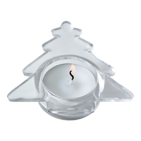 Bougie Sapin avec support en verre argent | sans marquage | non disponible | non disponible