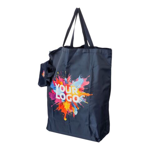 Sac shopping pliable en polyester ribstop noir | sans marquage | non disponible | non disponible