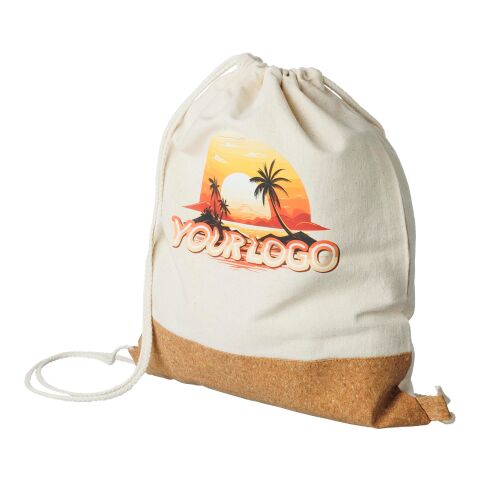 Sac à dos en coton 280g/m². beige | sans marquage | non disponible | non disponible