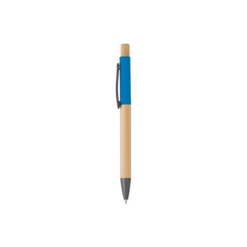 Stylo bille en bambou Cesar bleu | sans marquage | non disponible | non disponible