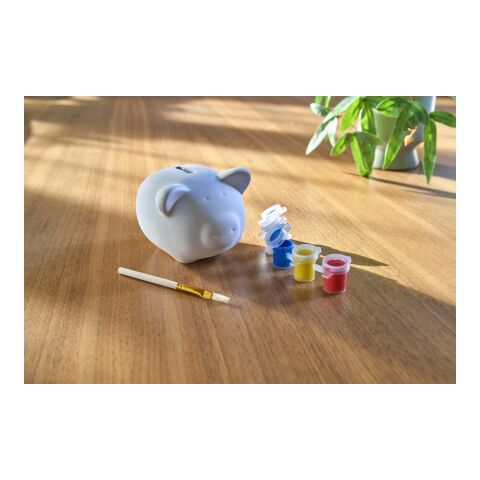 Tirelire en gypse blanc | sans marquage