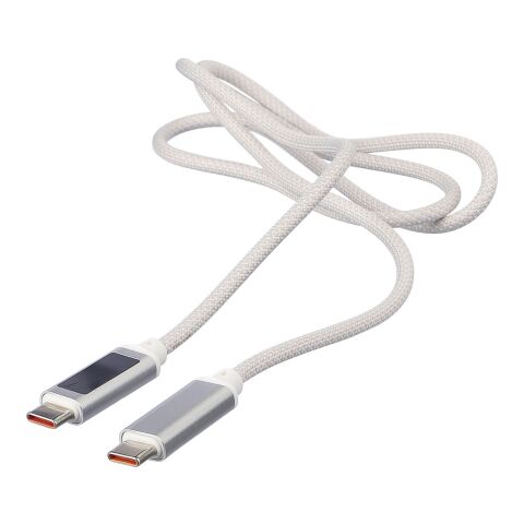 Câble de charge en tissu nylon 65W Claudia gris clair | sans marquage | non disponible | non disponible