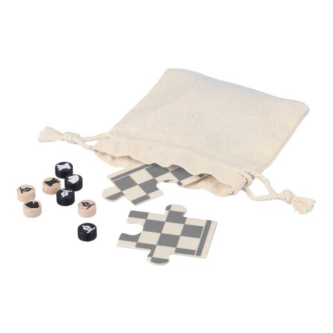 Jeu d&#039;échecs et de dames en bois Hank marron | sans marquage | non disponible | non disponible