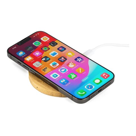 Chargeur rapide sans fil en bambou noir | sans marquage | non disponible | non disponible