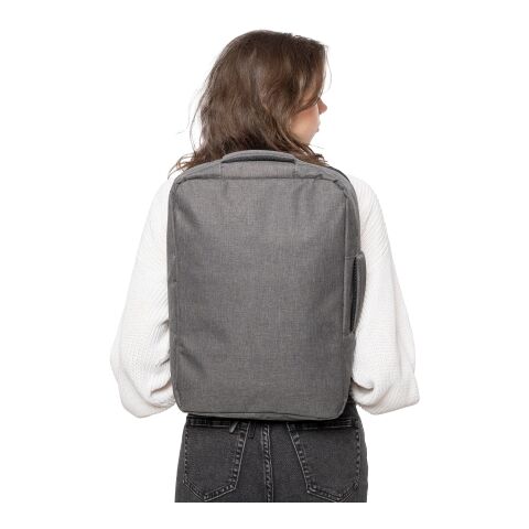 Sac à dos porte-ordinateur en rPET 300D Eulalia gris | sans marquage | non disponible | non disponible