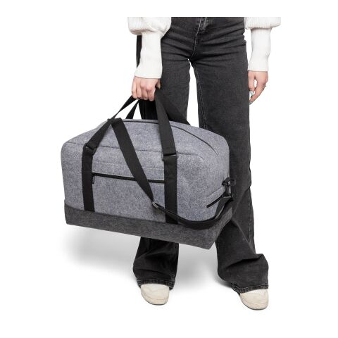 Sac de sport rPET en feutre Corliss gris foncé | sans marquage | non disponible | non disponible