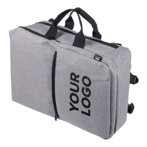 Sac à dos porte-ordinateur de 15&#039;&#039; en polyester rPET 300D Mallory gris clair | sans marquage | non disponible | non disponible