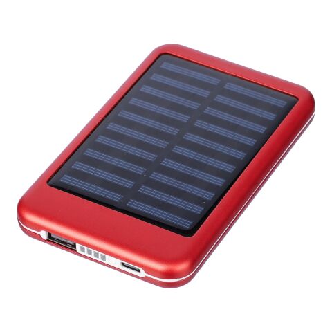 Power Bank solar de aluminio Tycho rouge | sans marquage | non disponible | non disponible