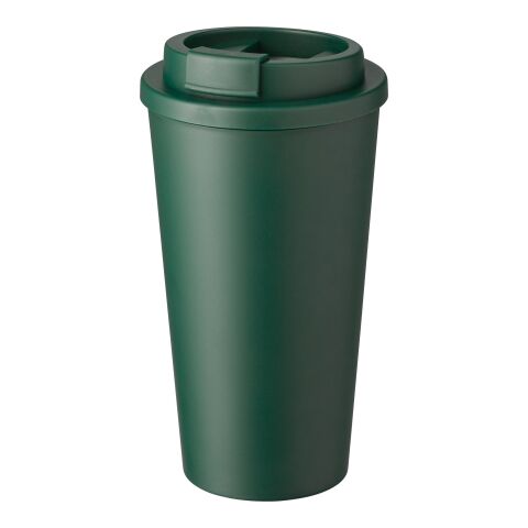 Mug double paroi en plastique PP Mackenzie vert | sans marquage | non disponible | non disponible