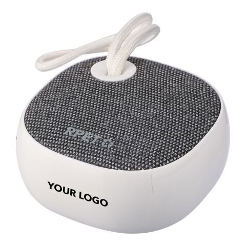 Altavoz de ABS reciclado y rPET Mireya blanc | sans marquage | non disponible | non disponible