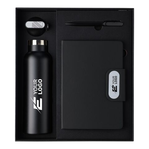 Set de regalo en caja de cartón Erren noir | sans marquage | non disponible | non disponible