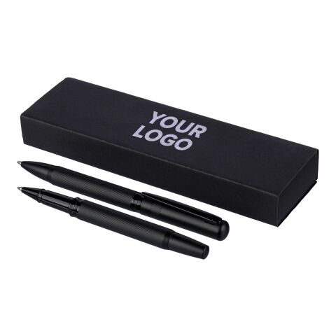 Parure de stylos en métal et laiton écologique Adel noir | sans marquage