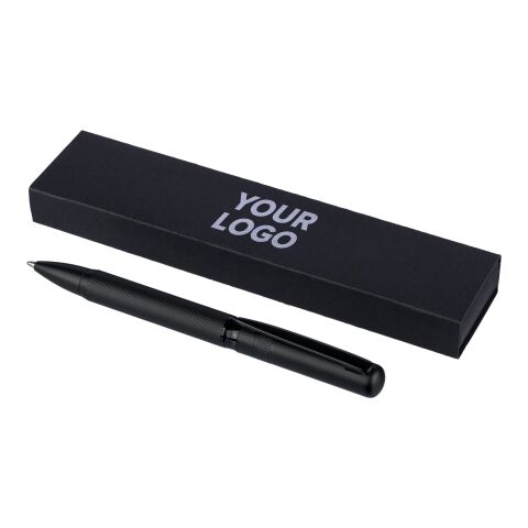 Stylo à bille twist en laiton écologique Hadi noir | sans marquage