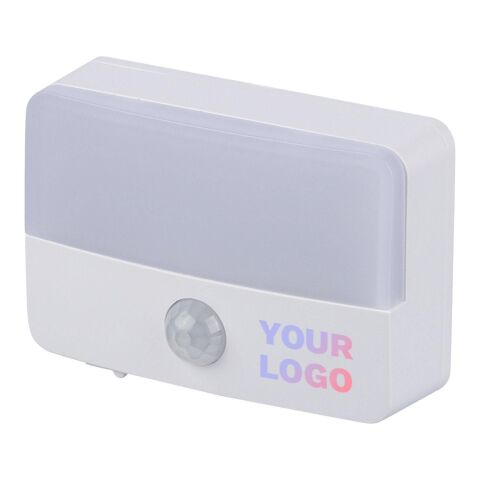 Lampe rechargeable avec détecteur en ABS recyclé Ari blanc | sans marquage