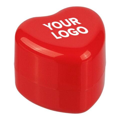 Pot de baume à lèvres en PP en forme de cœur Ilja rouge | sans marquage | non disponible | non disponible