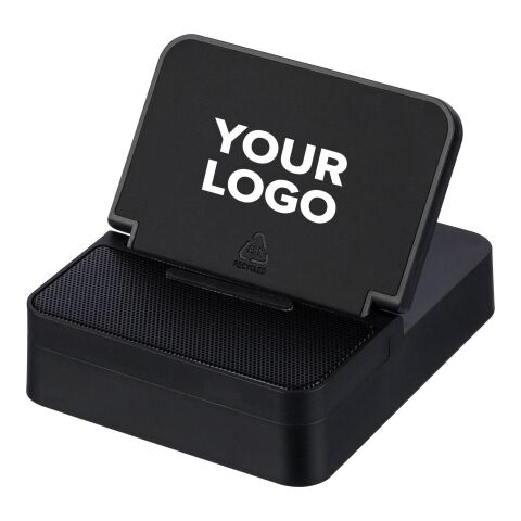 Power bank sans fil 3 en 1 en ABS recyclé Elias noir | sans marquage