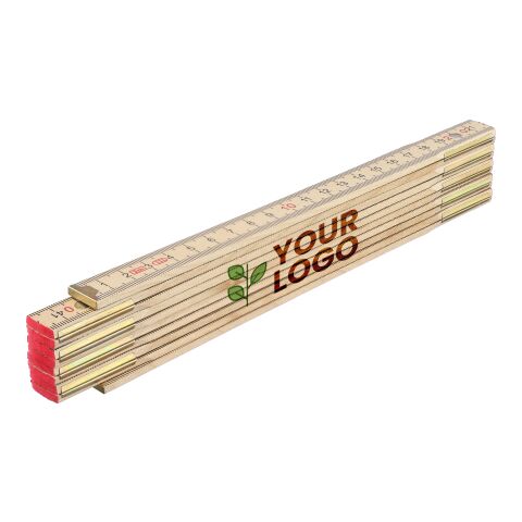 Mètre pliable en bois de bouleau Ezio brun | sans marquage