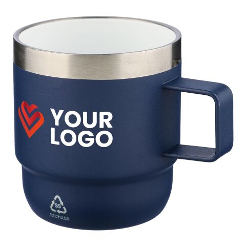 Mug double paroi de 180 ml en acier inoxydable recyclé Lilia bleu | sans marquage | non disponible | non disponible