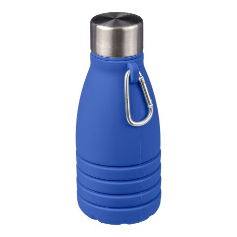 Gourde pliable de 550 ml en silicone Erin bleu cobalt | sans marquage | non disponible | non disponible