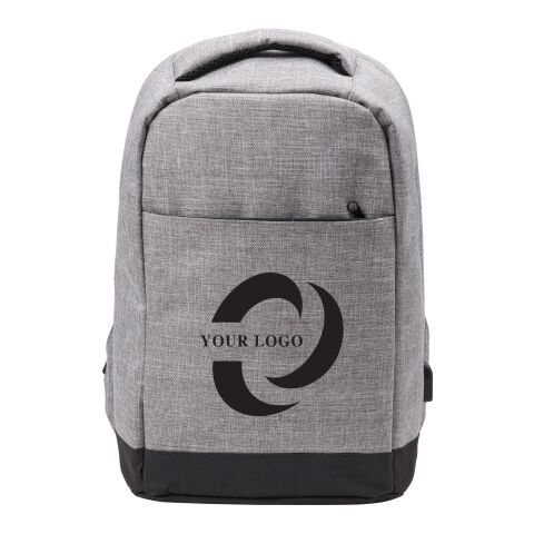 Sac à dos antivol en polyester 600D gris anthracite