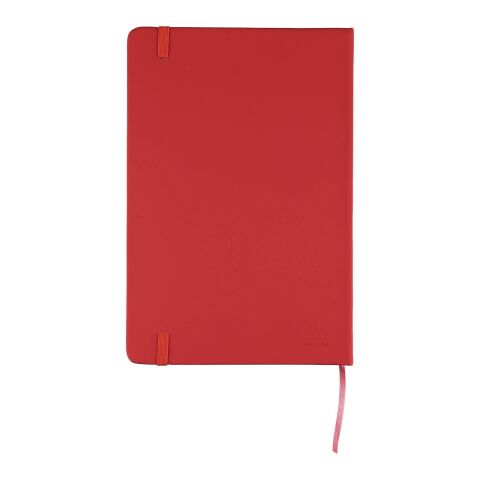 Carnet A5 avec couverture en rPET PU Eamon rouge