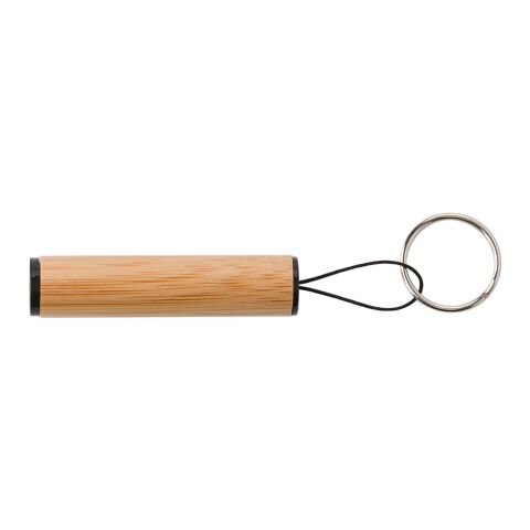 Mini torche en bambou avec porte-clés Ilse marron