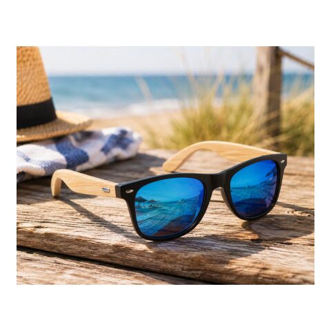 Lunettes de soleil en ABS et bambou Luis argent