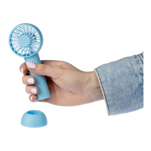 Ventilateur électrique portatif rechargeable en ABS Oren blanc
