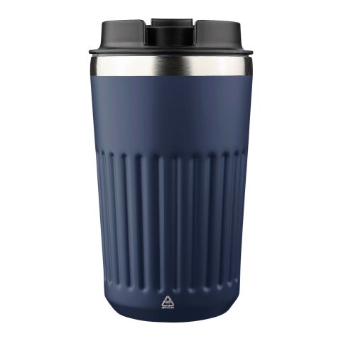 Mug double paroi en acier inoxydable recyclé de 400 ml Chiara bleu