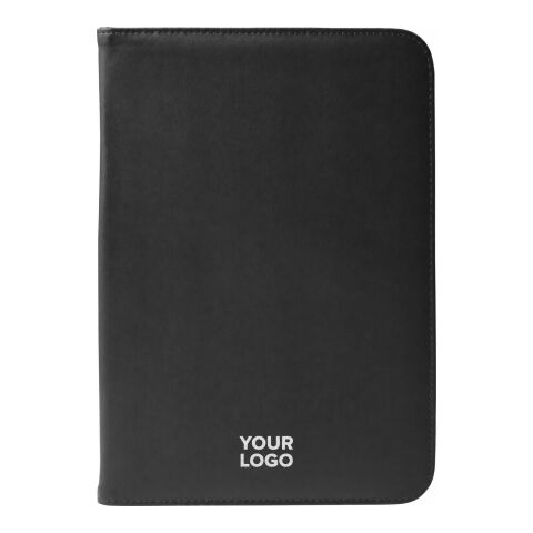 Conférencier A4 zippé en PU bleu