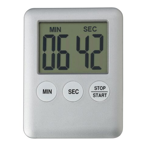 Minuteur magnétique en plastique, piles incluses. argent | sans marquage | non disponible | non disponible