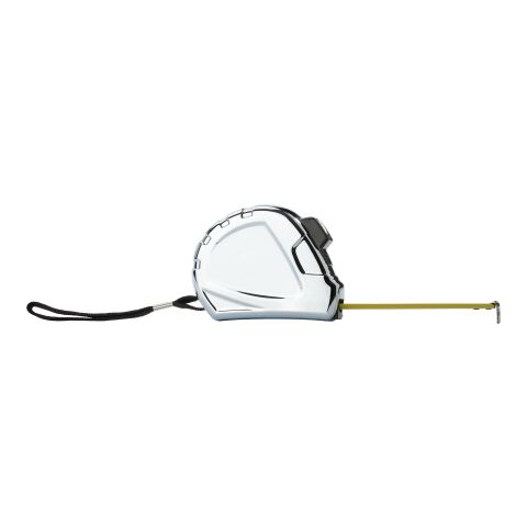 Mètre-ruban en plastique de 3 m avec clip. argent | sans marquage | non disponible | non disponible