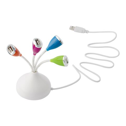 Hub équipé de 4 sorties USB  multicolore | sans marquage | non disponible | non disponible