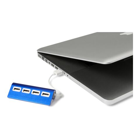 Hub en aluminium équipé de 4 ports USB noir | sans marquage | non disponible | non disponible