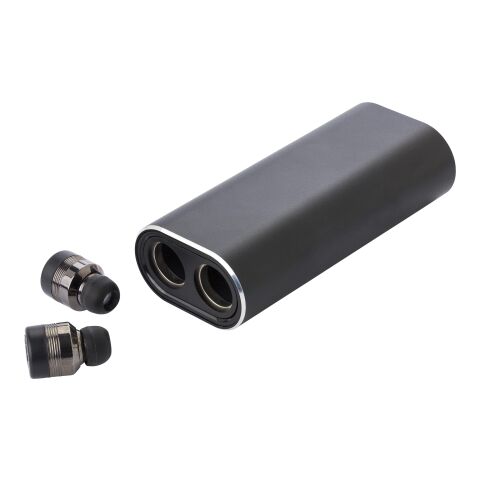 Power Bank muni d&#039;oreillettes noir | sans marquage | non disponible | non disponible