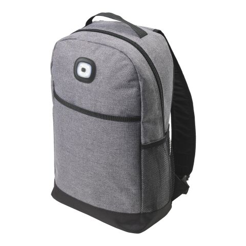 Sac à dos en polyester (300D + 210D) avec lampe gris | sans marquage | non disponible | non disponible