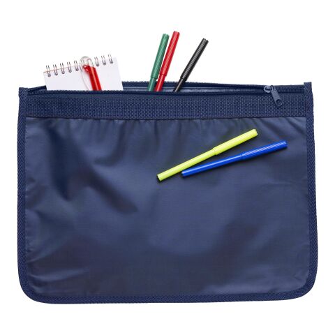 Porte-documents A4 zippé bleu | sans marquage | non disponible | non disponible
