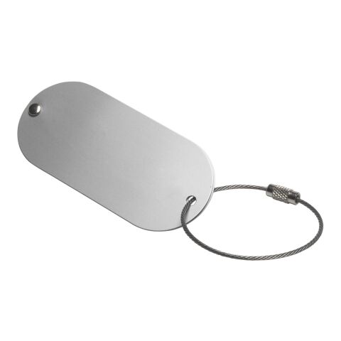 Etiquette de valise en aluminium argent | sans marquage | non disponible | non disponible