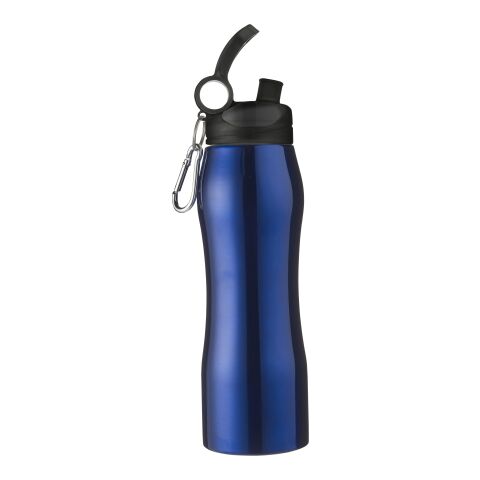 Bouteille isotherme en acier avec mousqueton - 750 ml bleu cobalt | sans marquage | non disponible | non disponible