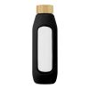 Bouteille Tidan de 600&nbsp;ml en verre borosilicate avec grip en silicone Standard | Noir | sans marquage | non disponible | non disponible