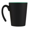Mug en céramique Oli 360 ml avec anse Standard | Vert-Noir | sans marquage | non disponible | non disponible