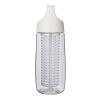 Bouteille de sport HydroFruit de 700 ml en plastique recyclé avec couvercle à bascule et infuseur Standard | blanc | Tampographie 1 couleur | Recto | 30 mm x 70 mm