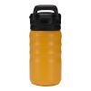 Gourde de sport Knox 350 ml en acier inoxydable à double paroi recyclé RCS avec paille rabattable Jaune