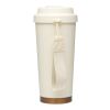 Gobelet isotherme à double paroi en acier inoxydable recyclé RCS Hampton, 480 ml Crème