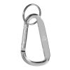 Porte-clés mousqueton Timor en aluminium recyclé Argent