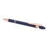 Stylo bille Nanna avec finition or rose Standard | Bleu océan | sans marquage | non disponible | non disponible